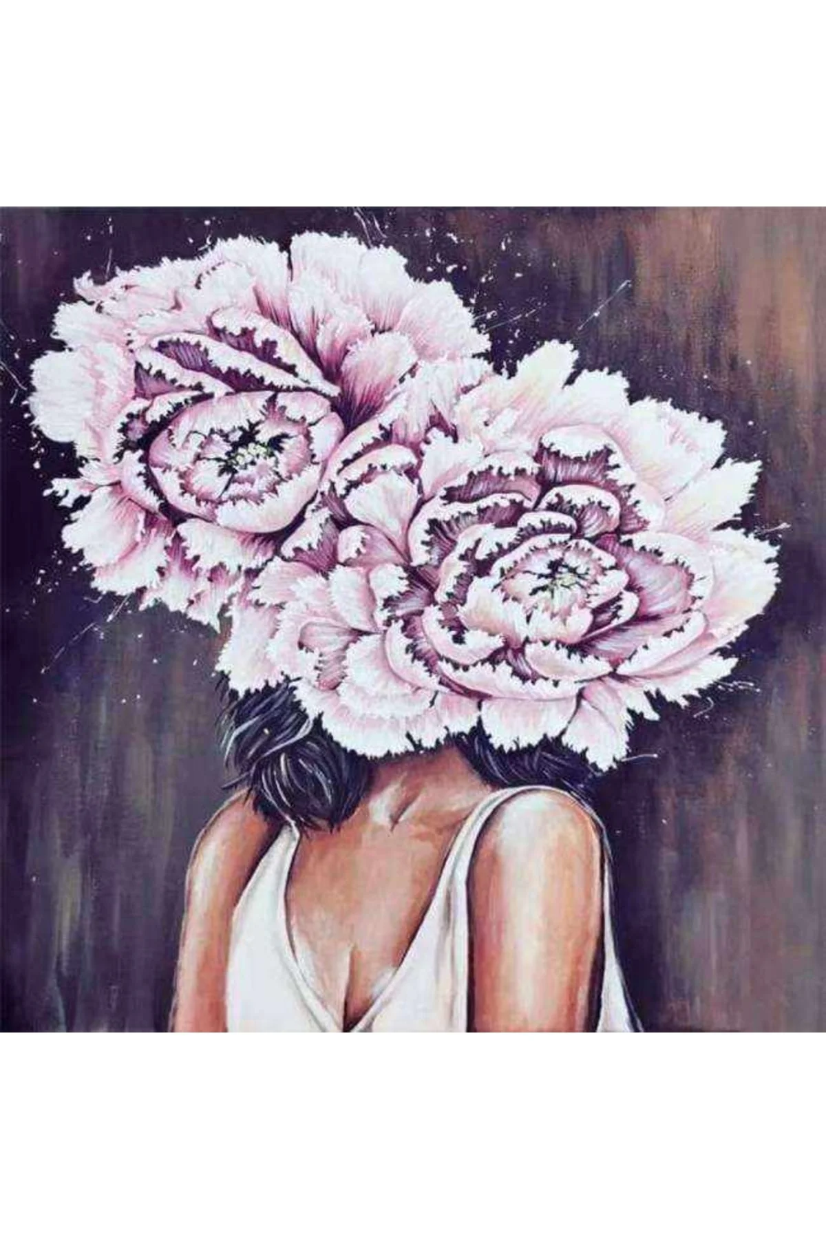 Canvas Kadının Adı Huzur 2 Sayılarla Boyama Seti   Rulo