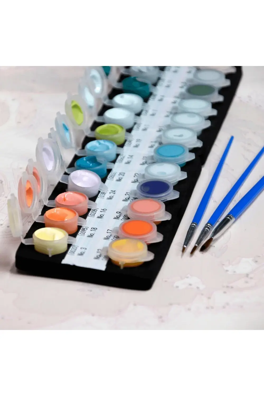 Canvas Kelebek ile Dost Sayılarla Boyama Seti Kasnaklı 90 x 110 c