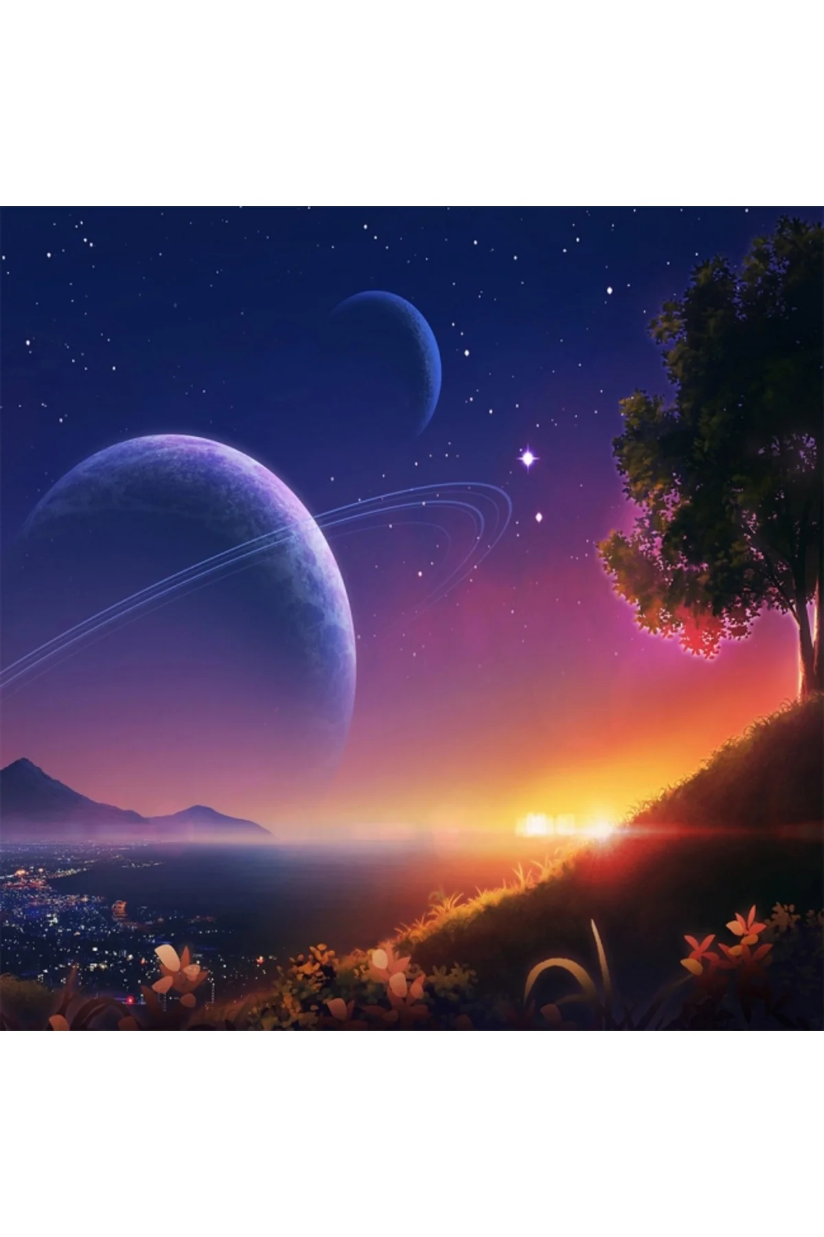 Canvas Kozmik Düsünce Sayılarla Boyama Seti Kasnaklı