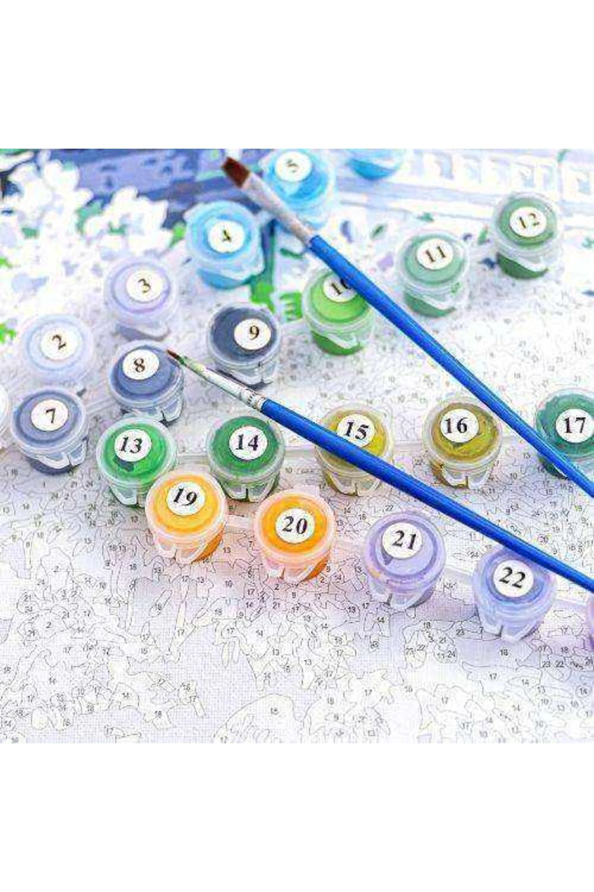 Canvas Leonardo Ve Son Yemek Sayılarla Boyama Seti Kasnaklı