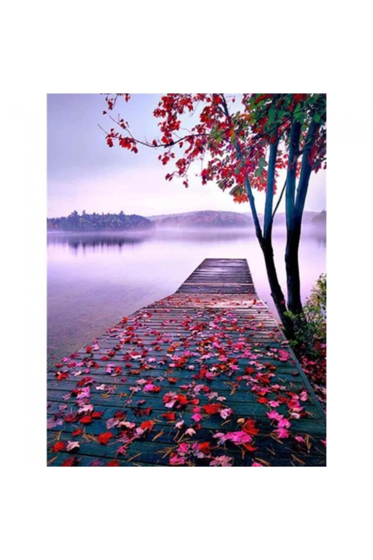 Canvas Manzara İskelesi Sayılarla Boyama Seti KASNAKLI