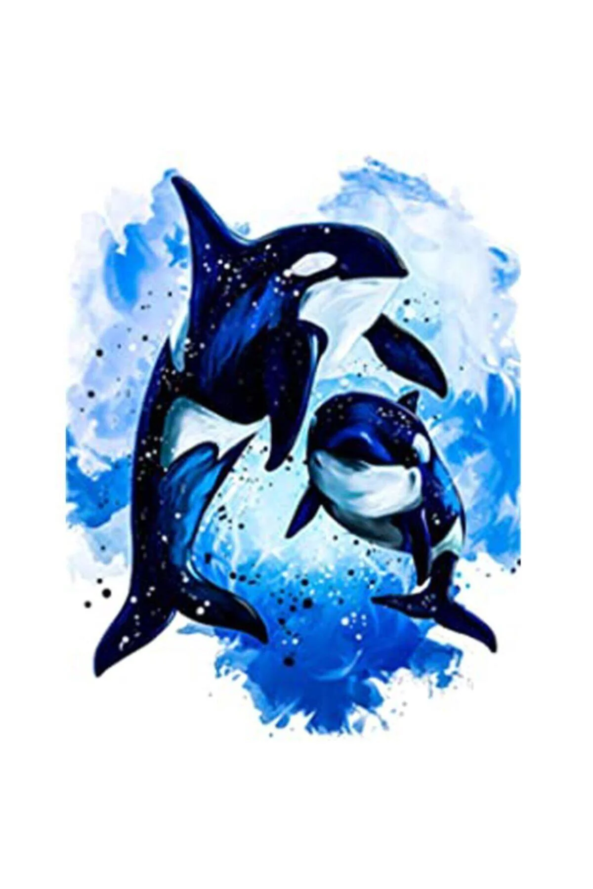 Canvas Mavi Sular Ve Orca Sayılarla Boyama Seti KASNAKLI DUVARA A Canvas Mavi Sular Ve Orca Sayılarla Boyama Seti KASNAKLI DUVARA A