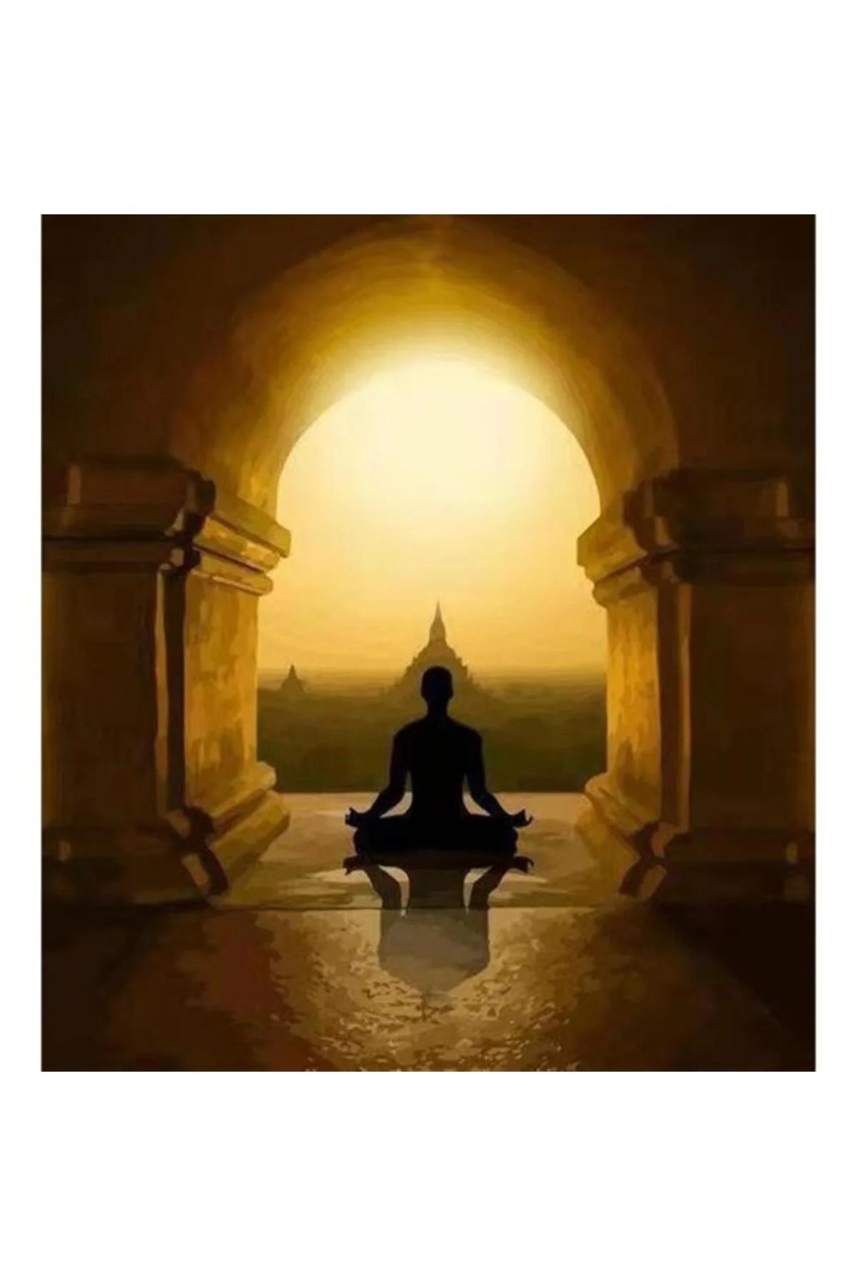 Canvas Meditasyon Sayılarla Boyama Seti KASNAKLI DUVARA ASILABİLİR