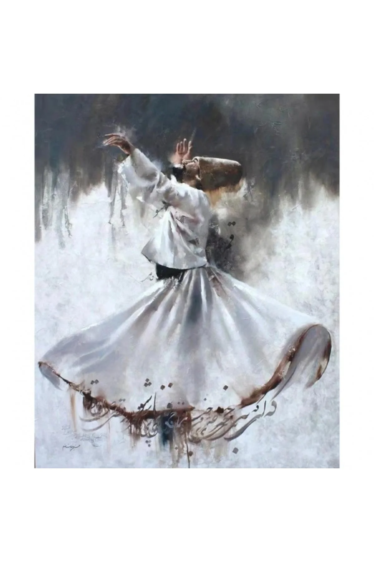 Canvas Mevlam Sayılarla Boyama Seti Duvar Sticker Rulo