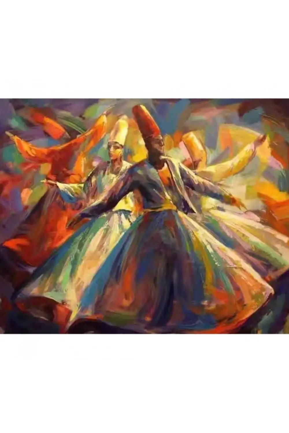 Canvas Mevlana 2 Sayılarla Boyama Seti KASNAKLI DUVARA ASILABİLİR