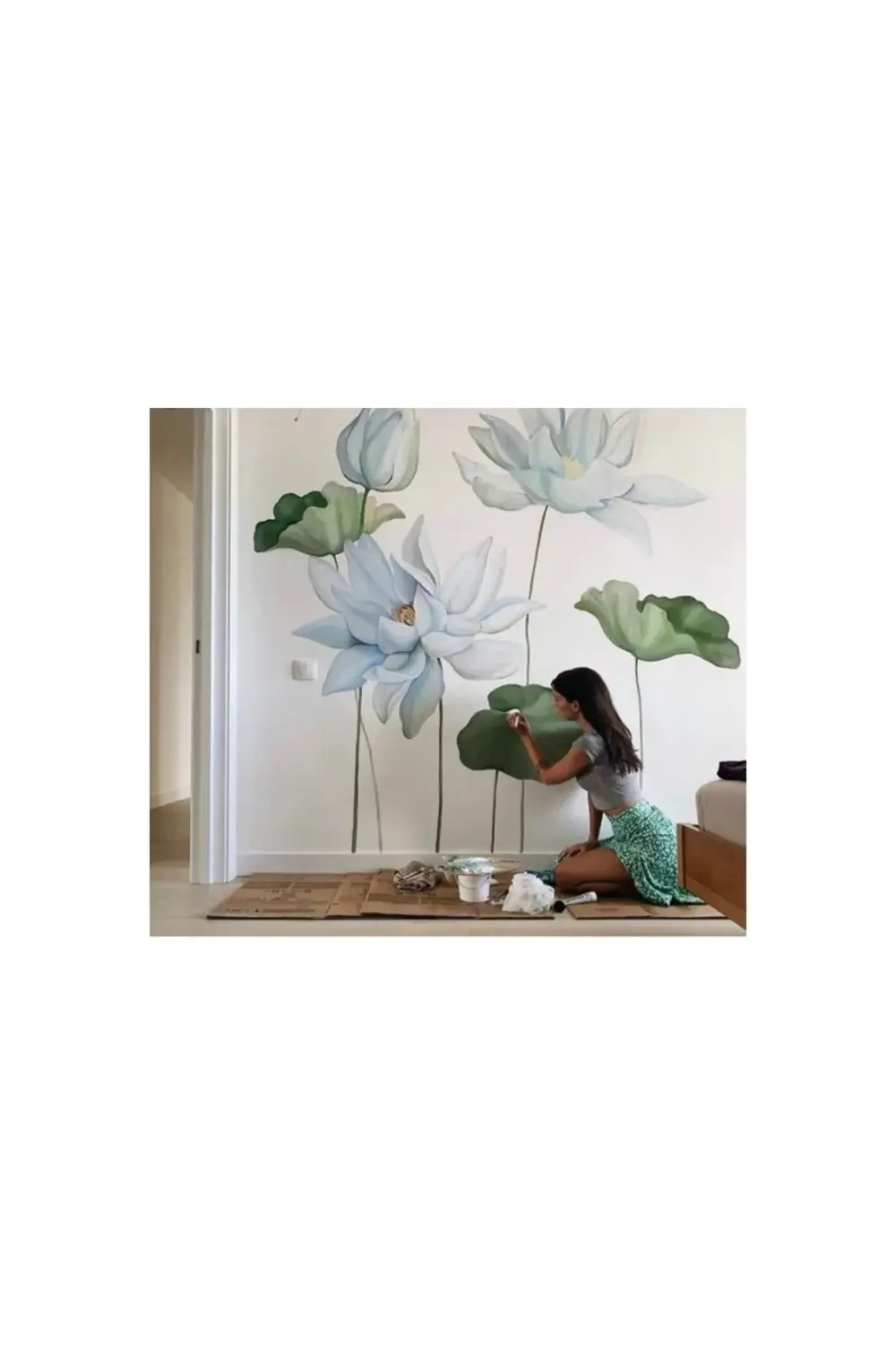 Canvas Meyve Sepeti Sayılarla Boyama Seti Duvar Sticker Rulo