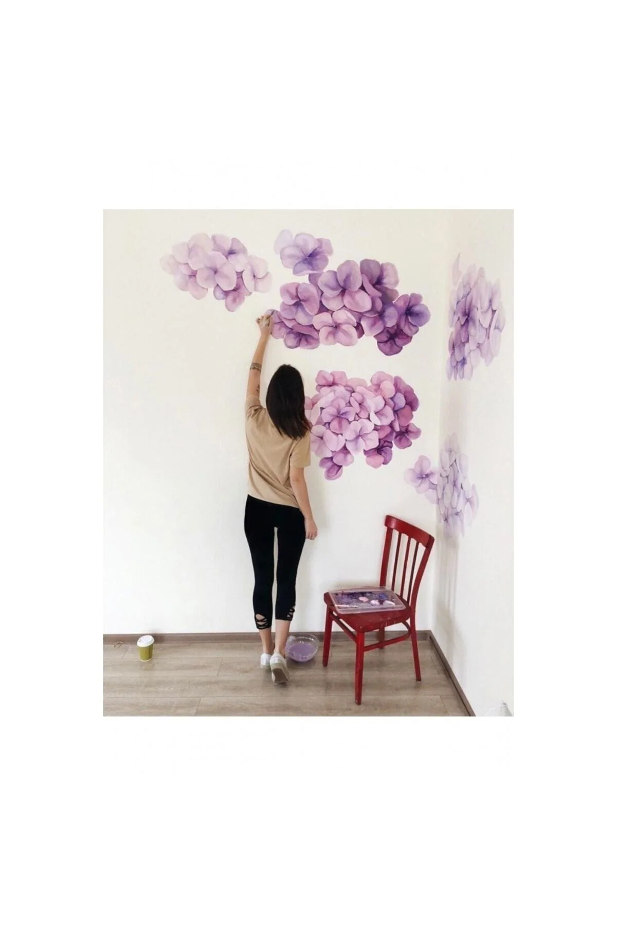 Canvas Palmiye Ve Sahil Sayılarla Boyama Seti KASNAKLI DUVARA ASILABİLİR