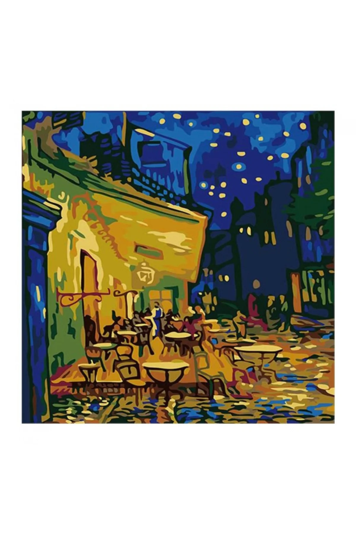 Canvas Paris Sokakları Sayılarla Boyama Seti KASNAKLI DUVARA ASILABİLİR
