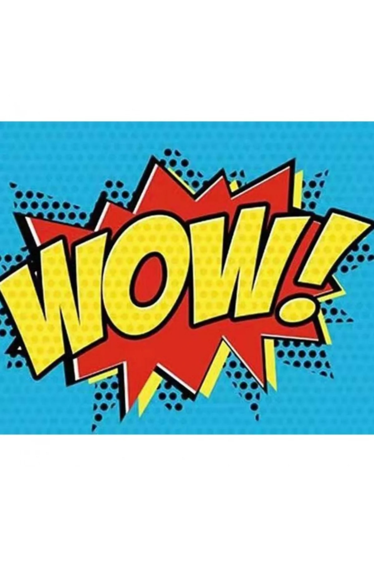 Canvas Pop Art Wow Sayılarla Boyama Seti Kasnaklı 100 X 140 Cm