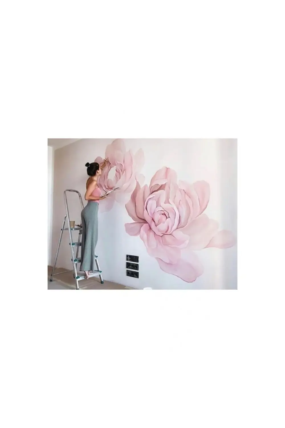 Canvas Renkli Evler 2 Sayılarla Boyama Seti Duvar Sticker Rulo