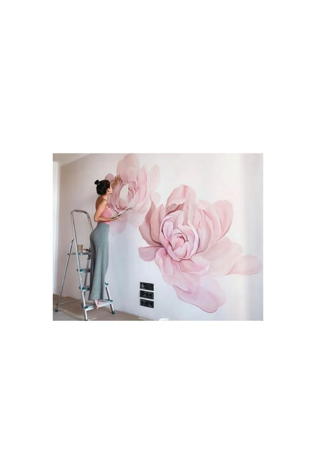 Canvas Renkli Evler 2 Sayılarla Boyama Seti Duvar Sticker Rulo