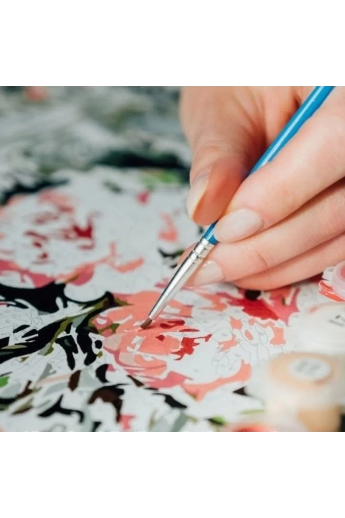 Canvas Romantik Süpriz Sayılarla Boyama Seti Duvar Sticker KASNAKLI DUVARA ASILABİLİR