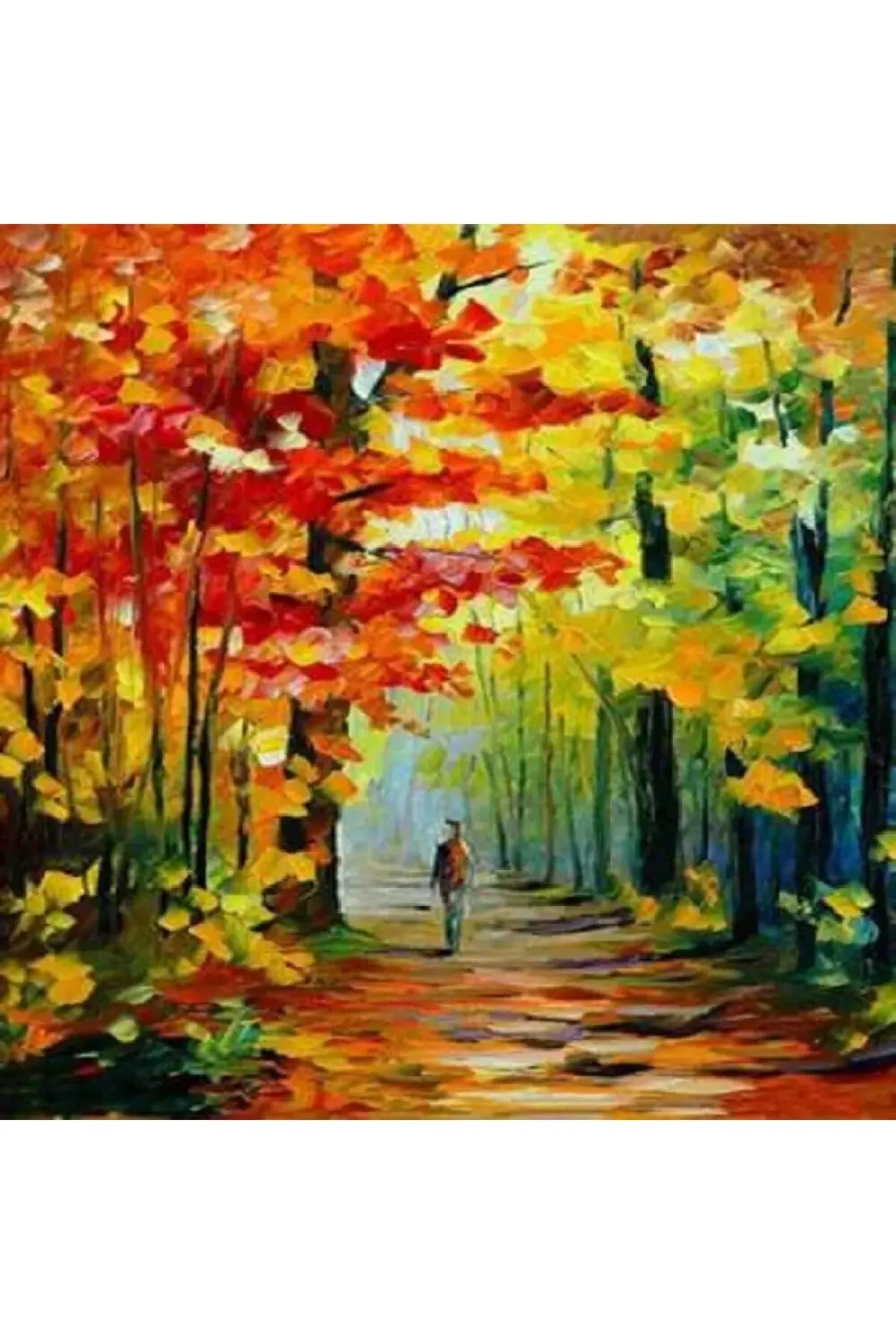 Canvas Sonbahar Ve Renkler Sayılarla Boyama Seti KASNAKLI DUVARA