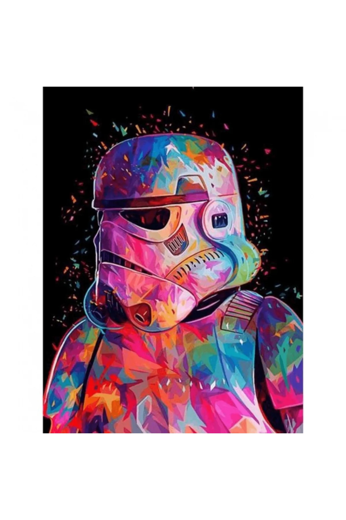 Canvas Starwars Klon Asker Sayılarla Boyama Seti KASNAKLI DUVARA 