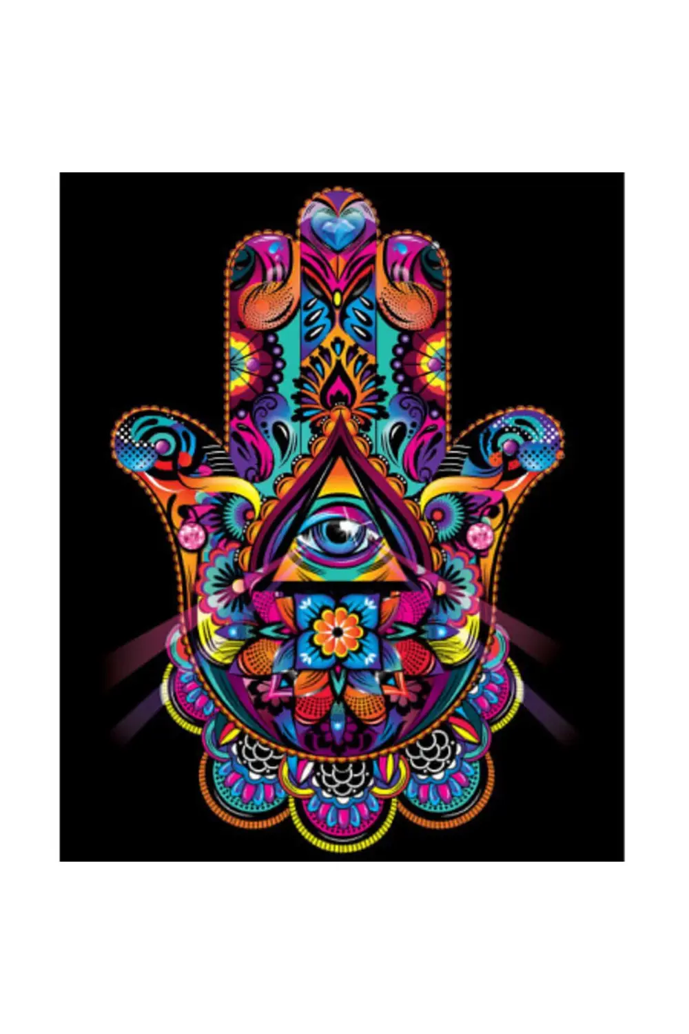 Canvas Üçüncü Göz Sayılarla Boyama Seti KASNAKLI DUVARA ASILABİLİ