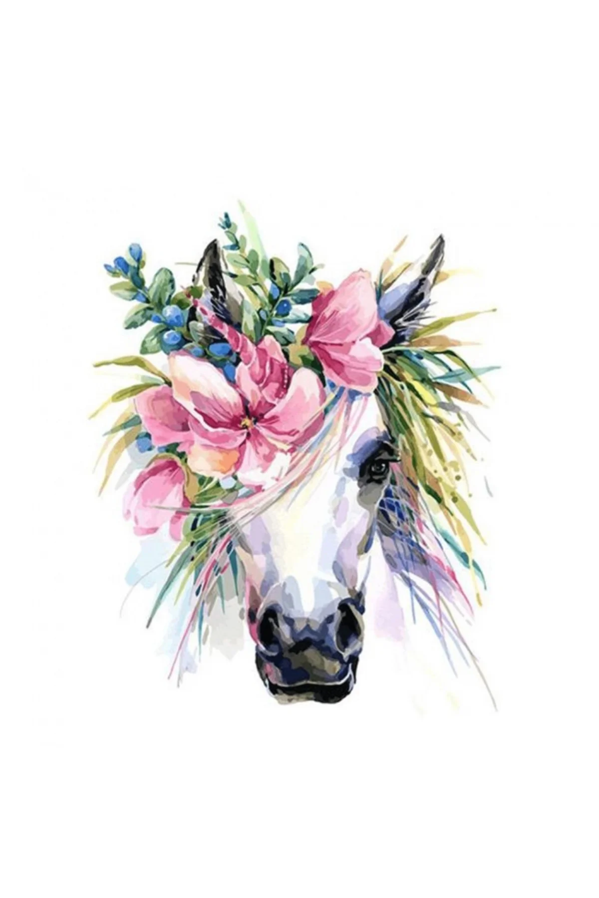 Canvas Unicorn Sayılarla Boyama Seti KASNAKLI DUVARA ASILABİLİR