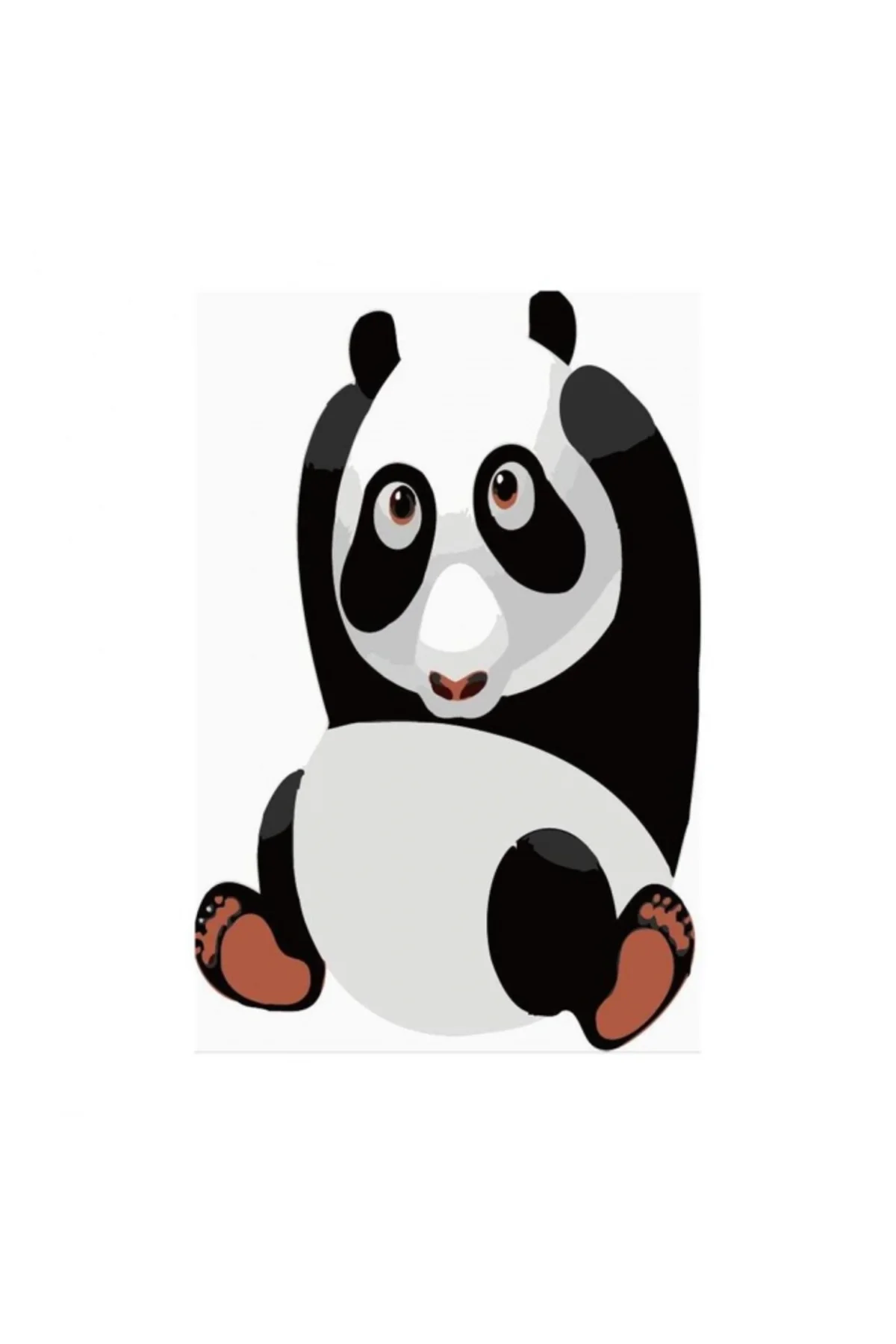 Canvas Uykulu Panda Sayılarla Boyama Seti  Kasnaklı 50 x 65 cm