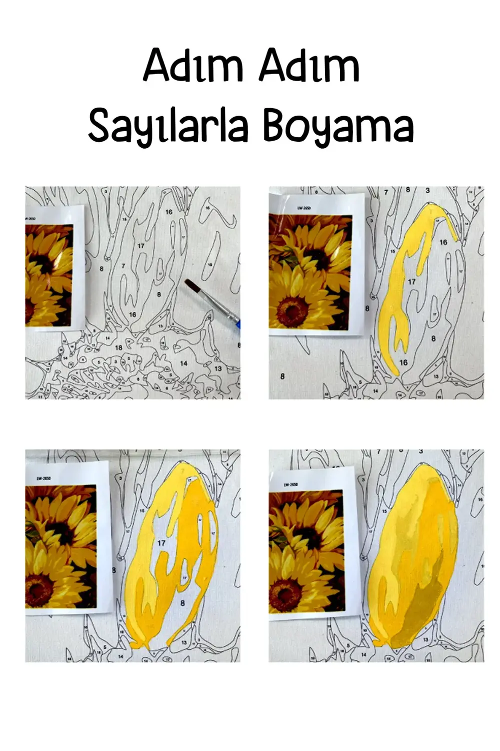 Canvas Uzak Doğu ve Günlüğü Sayılarla Boyama Seti Kasnaklı 40 x 5