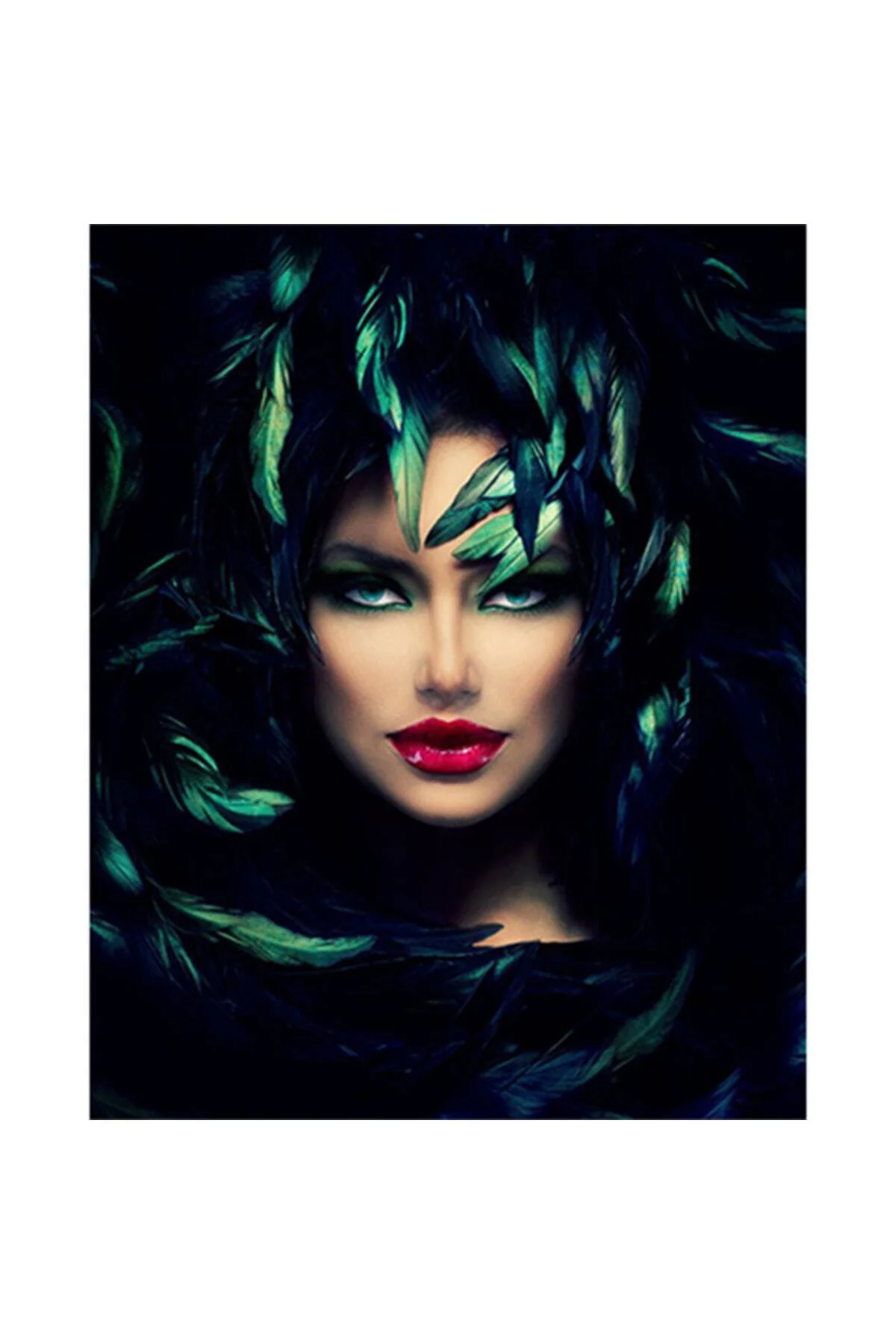 Canvas Yeşil Gözler Sayılarla Boyama Seti Kasnaklı 60 X 75 Cm