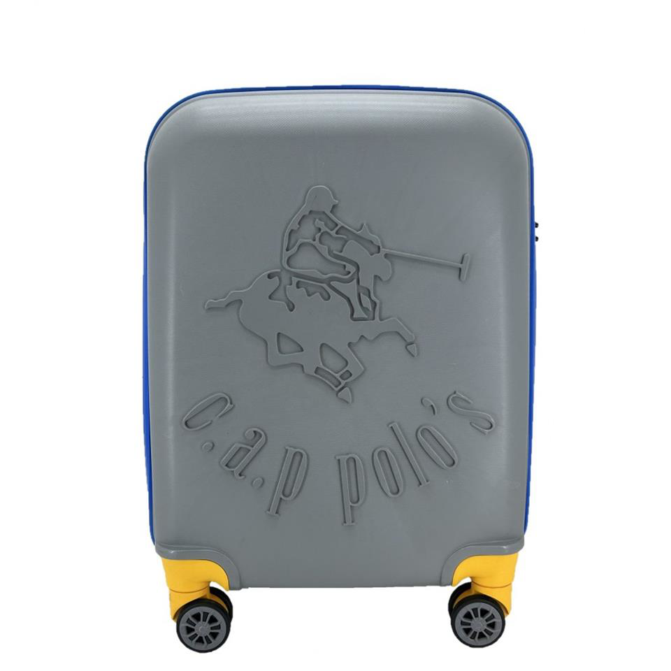 Çanta Yurdu Cap Polo's Polipropilen Büyük Boy Valiz Gri
