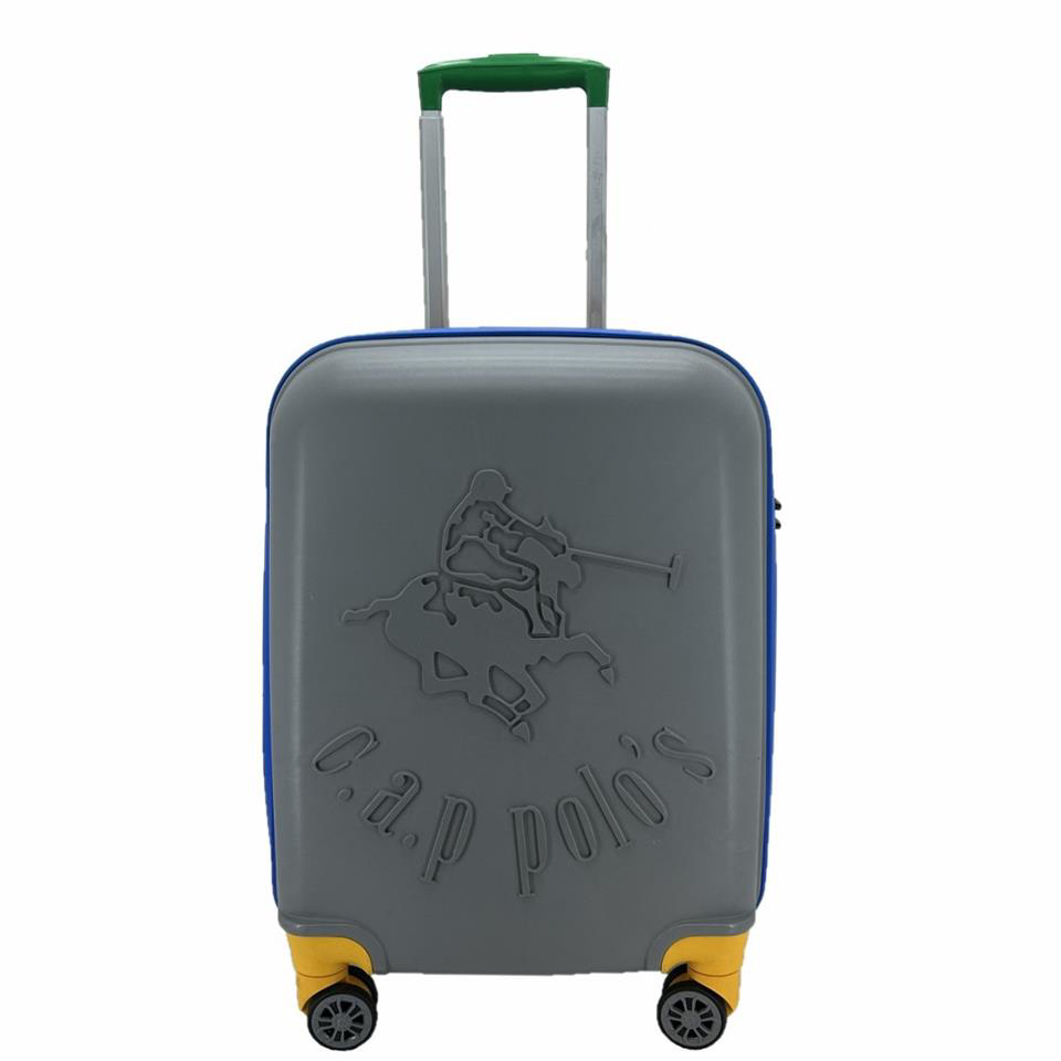 Çanta Yurdu Cap Polo's Polipropilen Büyük Boy Valiz Gri
