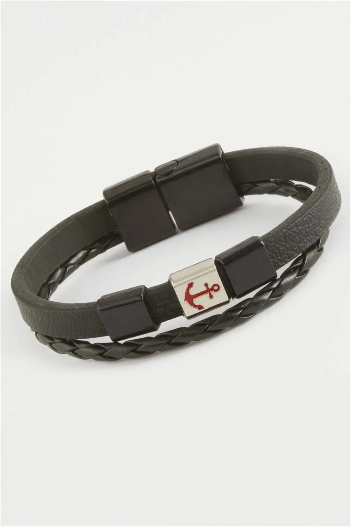 Çapa Kaliteli Mıknatıslı Suni Deri Bileklik Doğal Taş Bileklik Şı