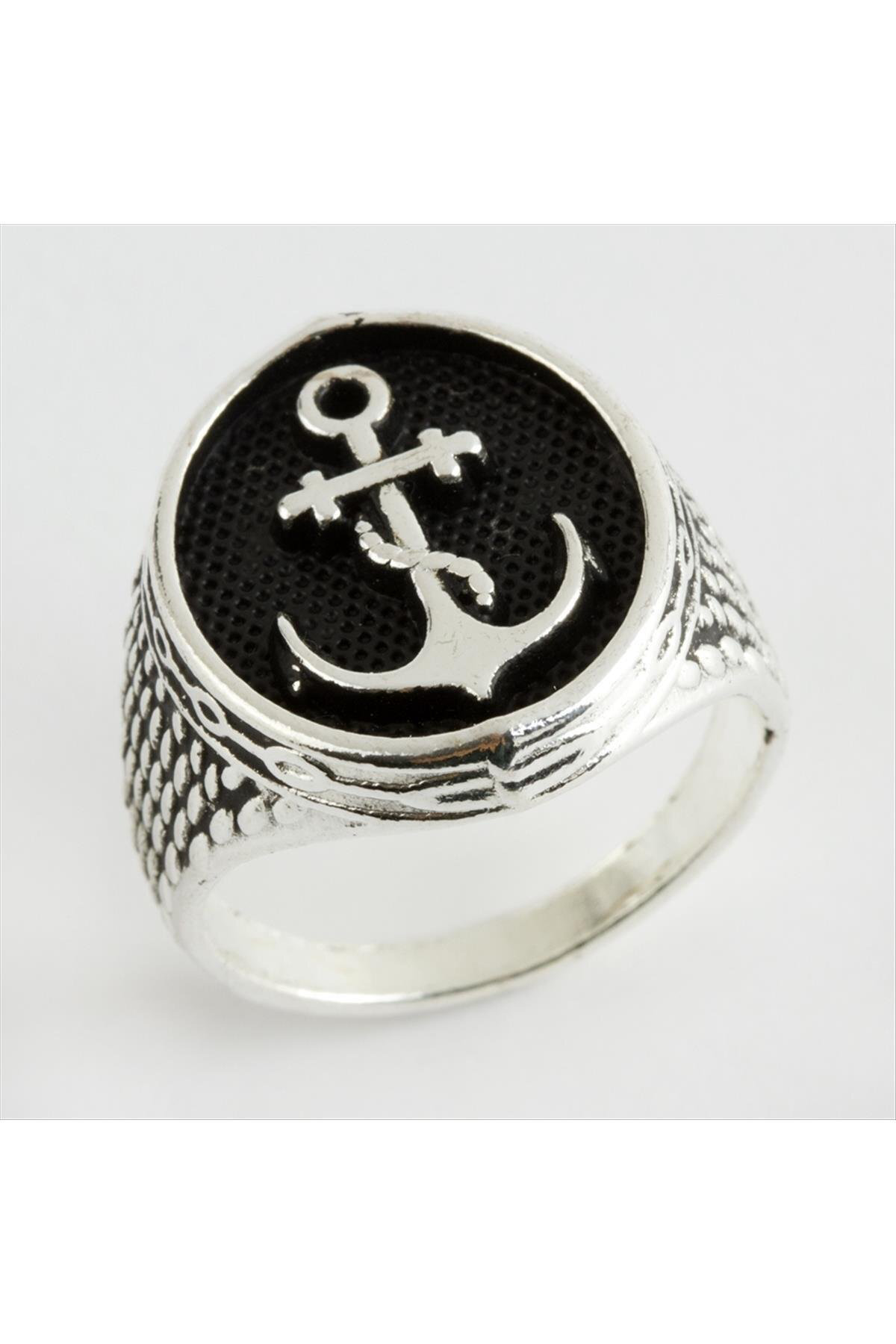 Çapa Metal Erkek () Yüzük-Gümüş Rengi