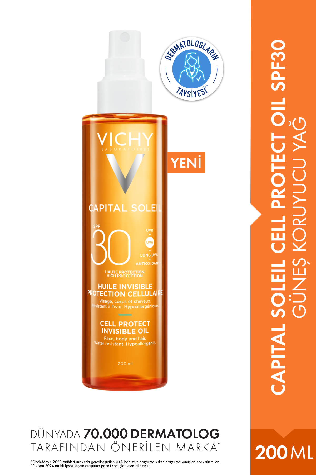Vichy Capital Soleil Cell Protect Spf30 Güneş Koruyucu Yağ