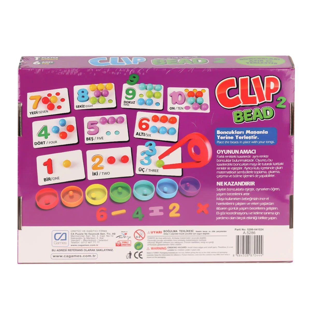 CAPLS-5286 Clip Bead Kutu Oyunu -CA Games Fiyatı, Yorumları ve Özellikleri