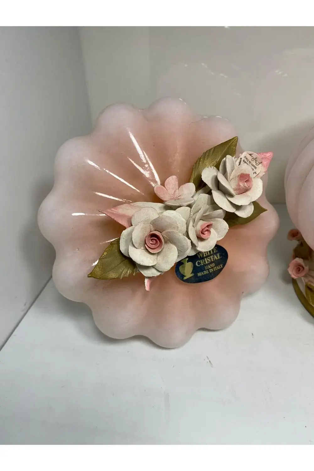 Capodimonte İtalyan Kapaklı Dekoratif Cam Şekerlik