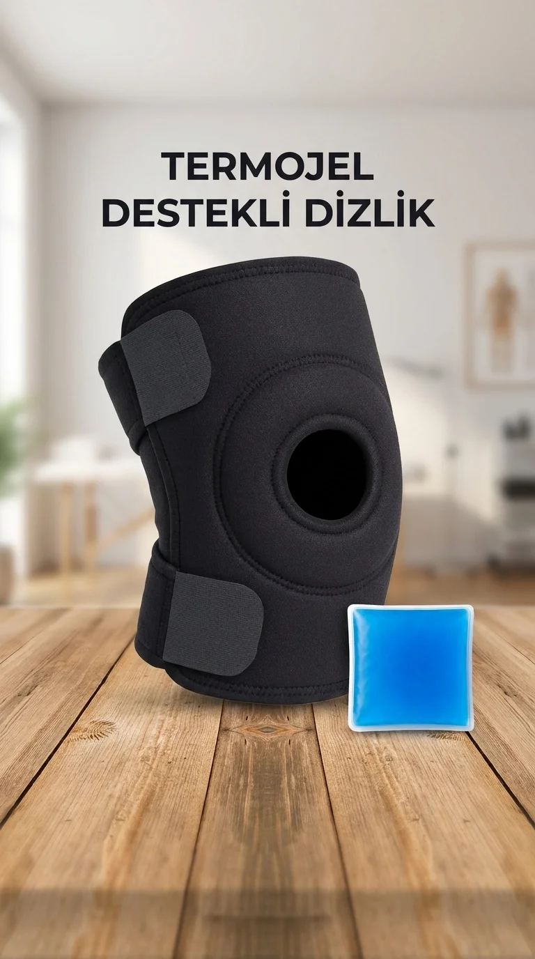 Çapraz Bağ Destekli Ortopedik Diz Korsesi Menisküs Dizlik Termojel Hediyeli