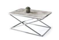 Sivas Gözde Mobilya Çapraz Metal Dikdörtgen Orta Sehpa 100X60cm