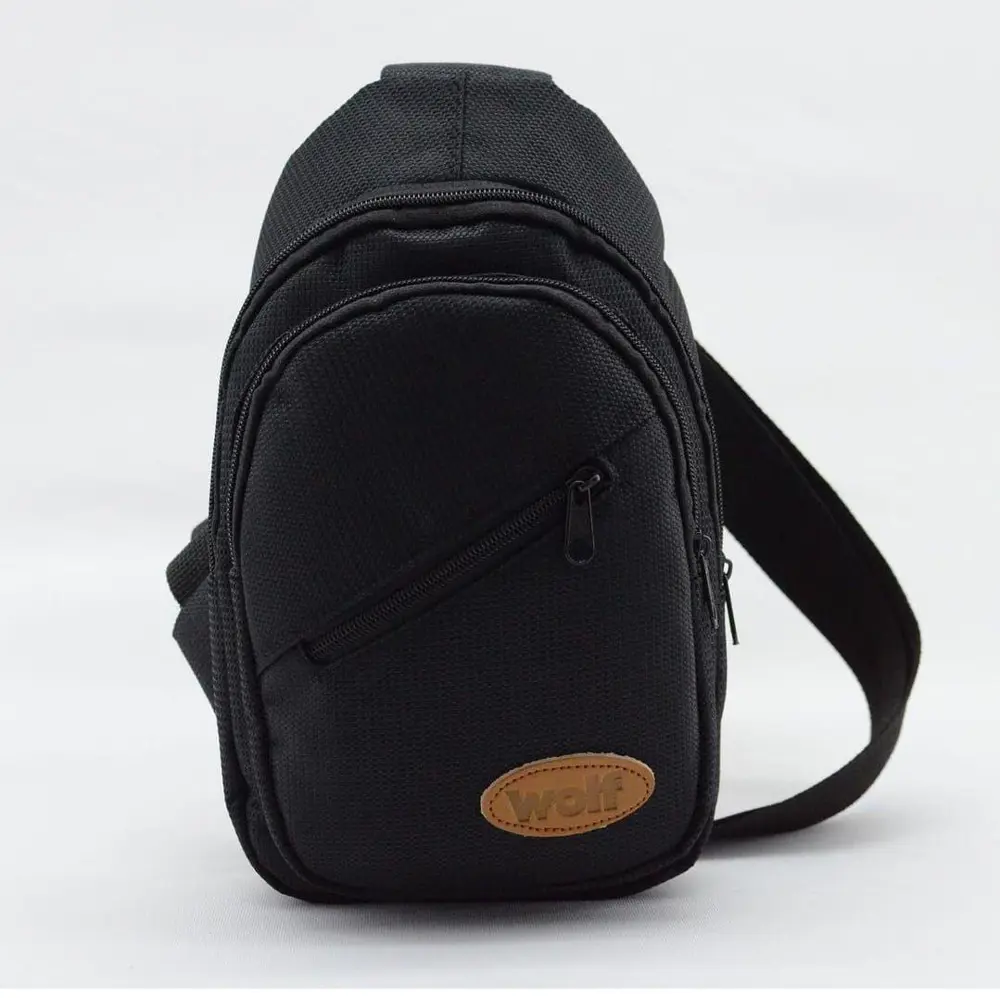 Çapraz Omuz Sırt Çantası Kanvas Kumaş 3 cepli Oval