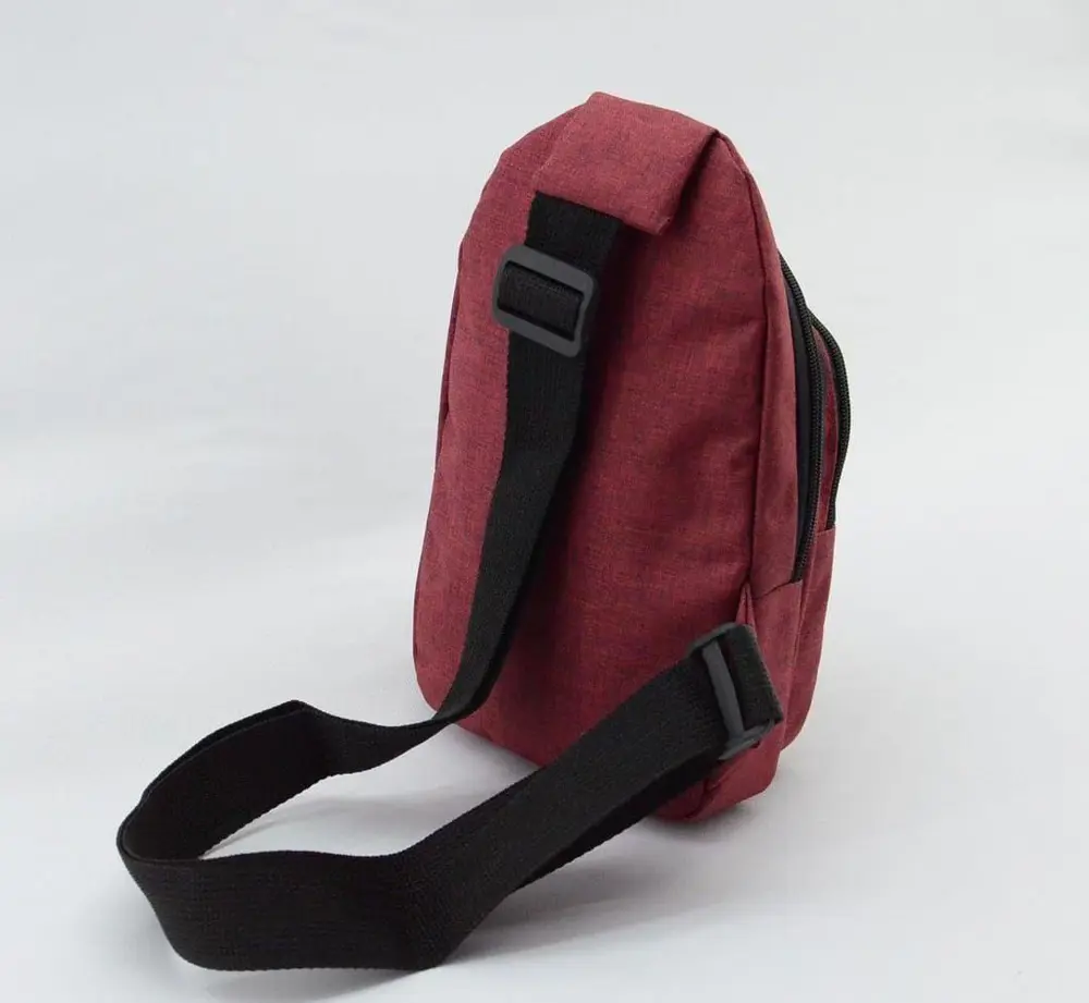 Çapraz Omuz Sırt Çantası Kanvas Kumaş 3 cepli Oval