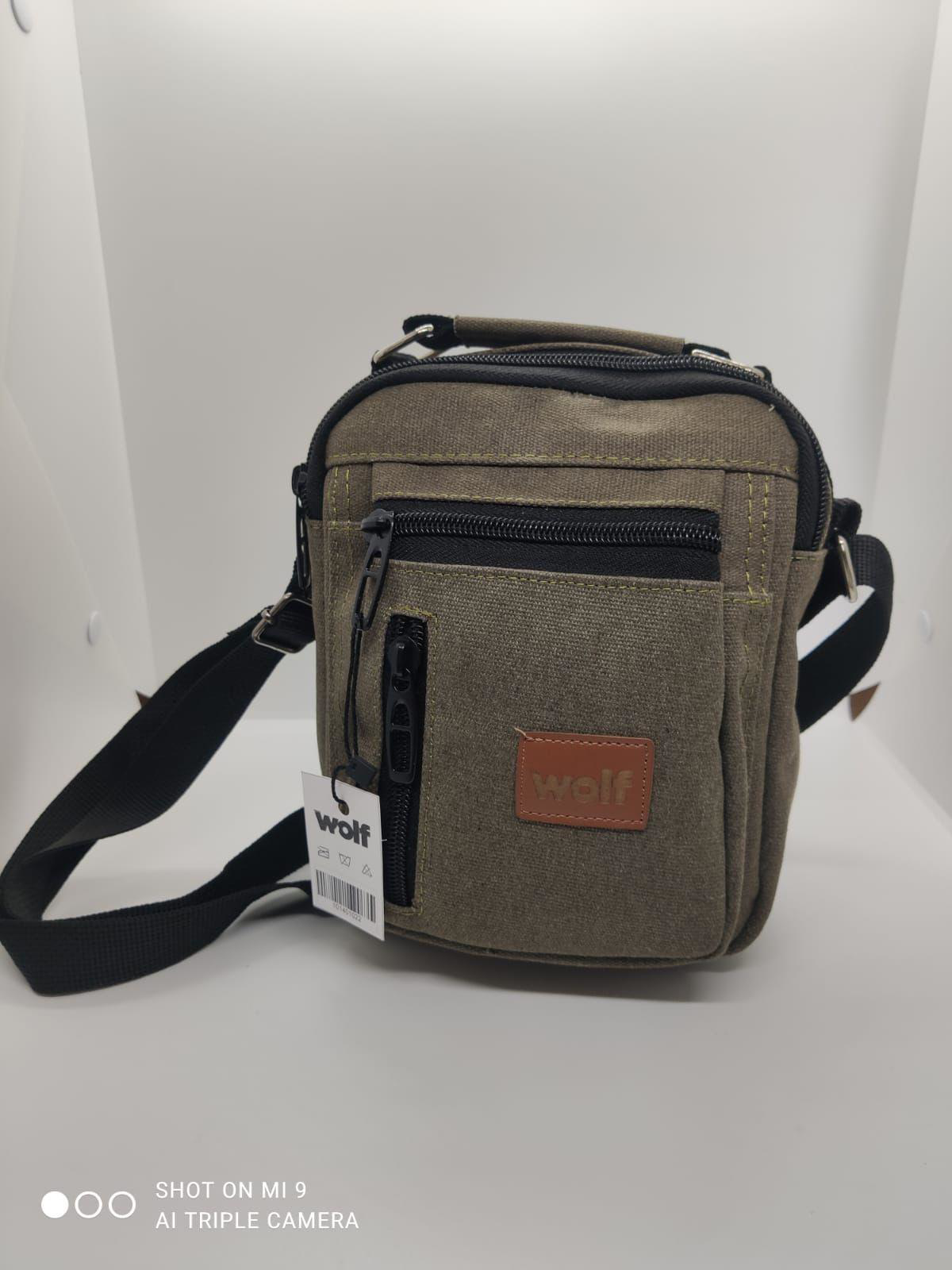 Çapraz Omuz ve El Çantası Kanvas Kumaş 4 Cepli