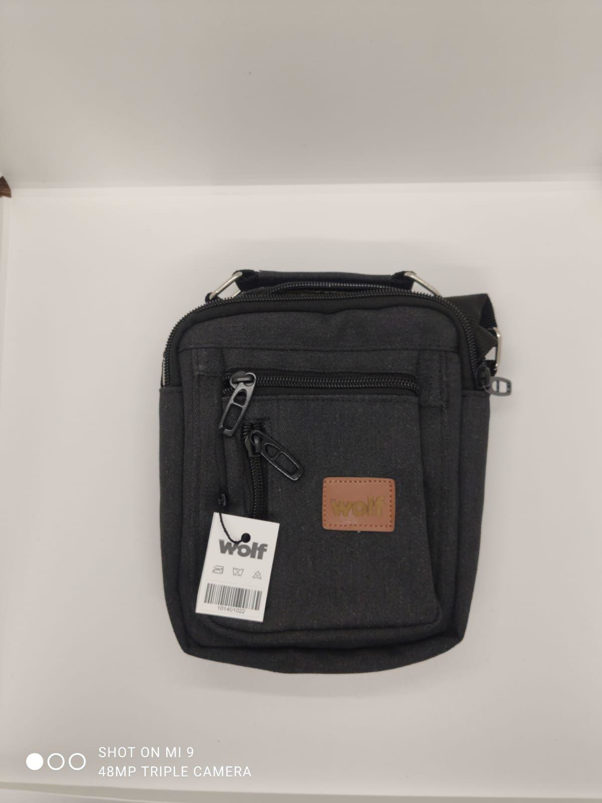 Çapraz Omuz ve El Çantası Kanvas Kumaş 4 Cepli