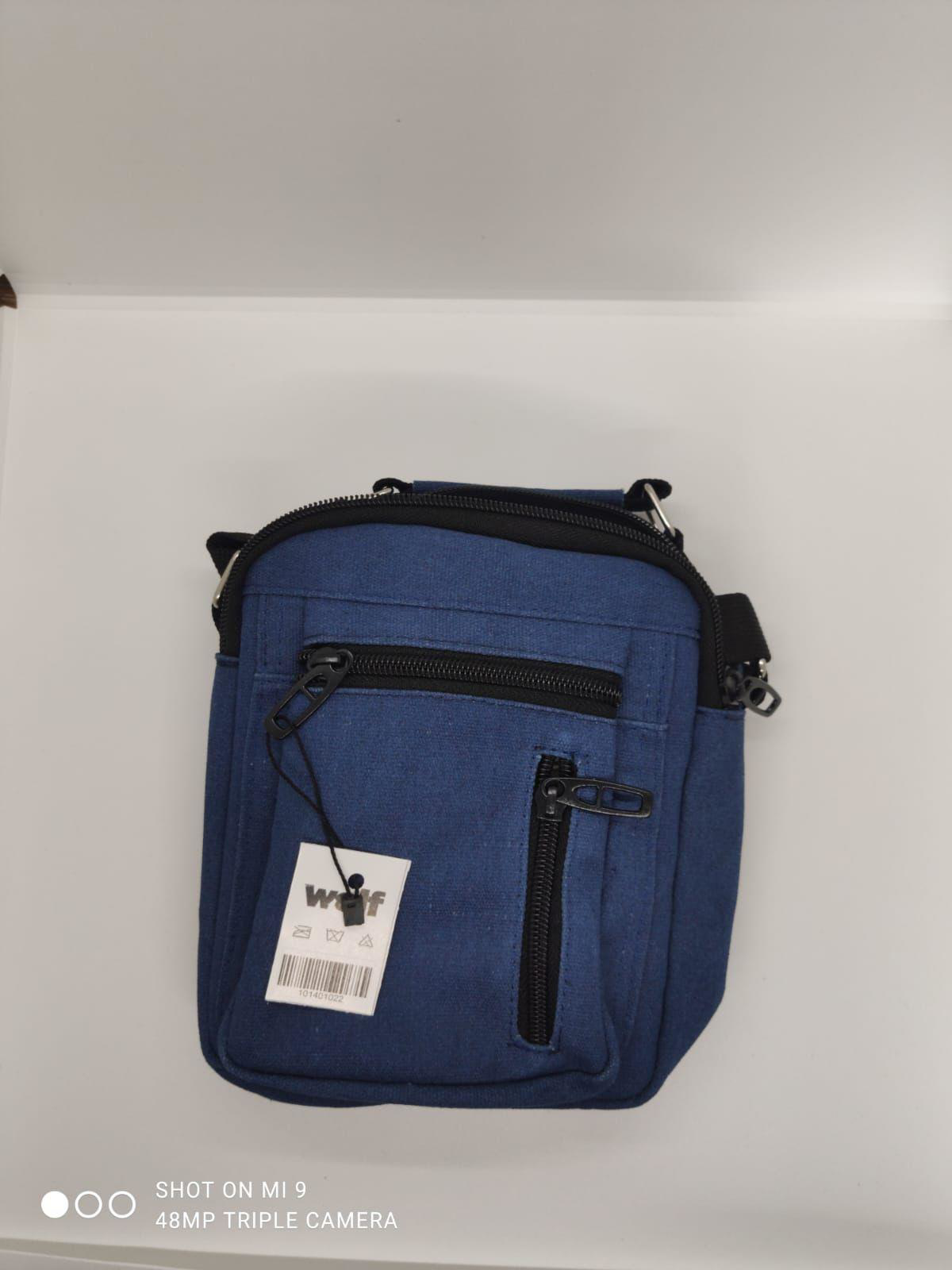 Çapraz Omuz ve El Çantası Kanvas Kumaş 4 Cepli