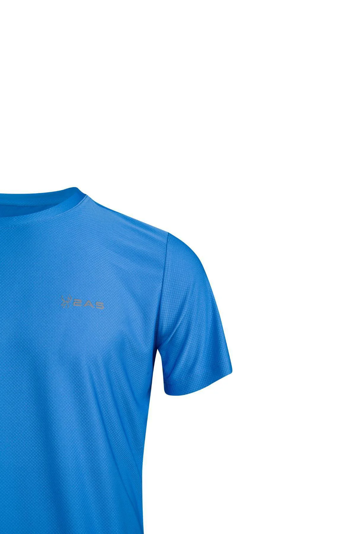 Capri Sıfır Yaka T-Shirt Mavi