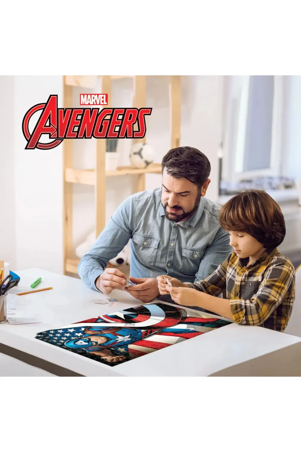 Captain America 300 Parça Puzzle 35584 - Metal Kutu