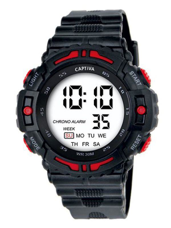 Captiva 30 mt Suya Dayanıklı Digital Alarm-Kronometre-Led Işık Sp