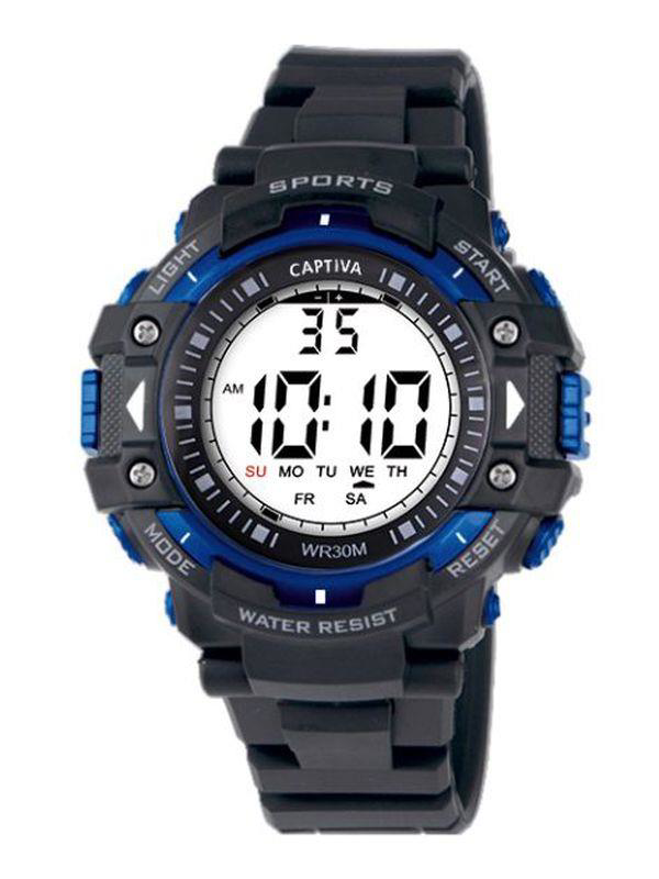 Captiva 30 mt Suya Dayanıklı Digital Alarm-Kronometre-Led Işık Sp