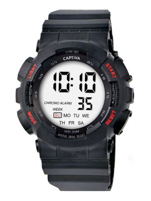 Captiva 30 mt Suya Dayanıklı Digital Alarm-Kronometre-Led Işık Sp