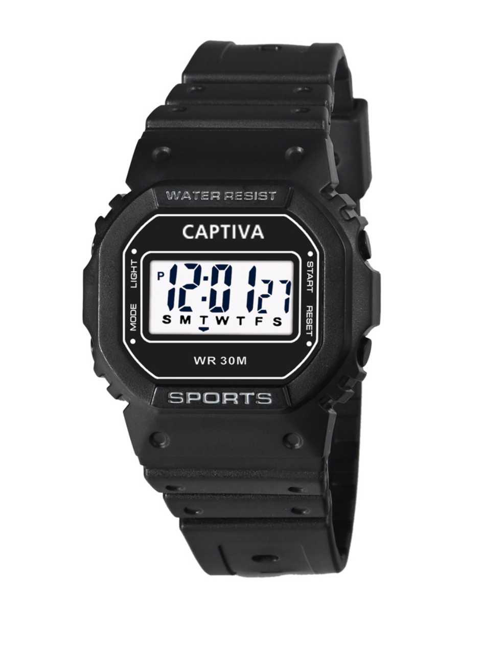 Captiva Digital 30 mt Suya Dayanıklı Işıklı Alarmlı Kronometreli 