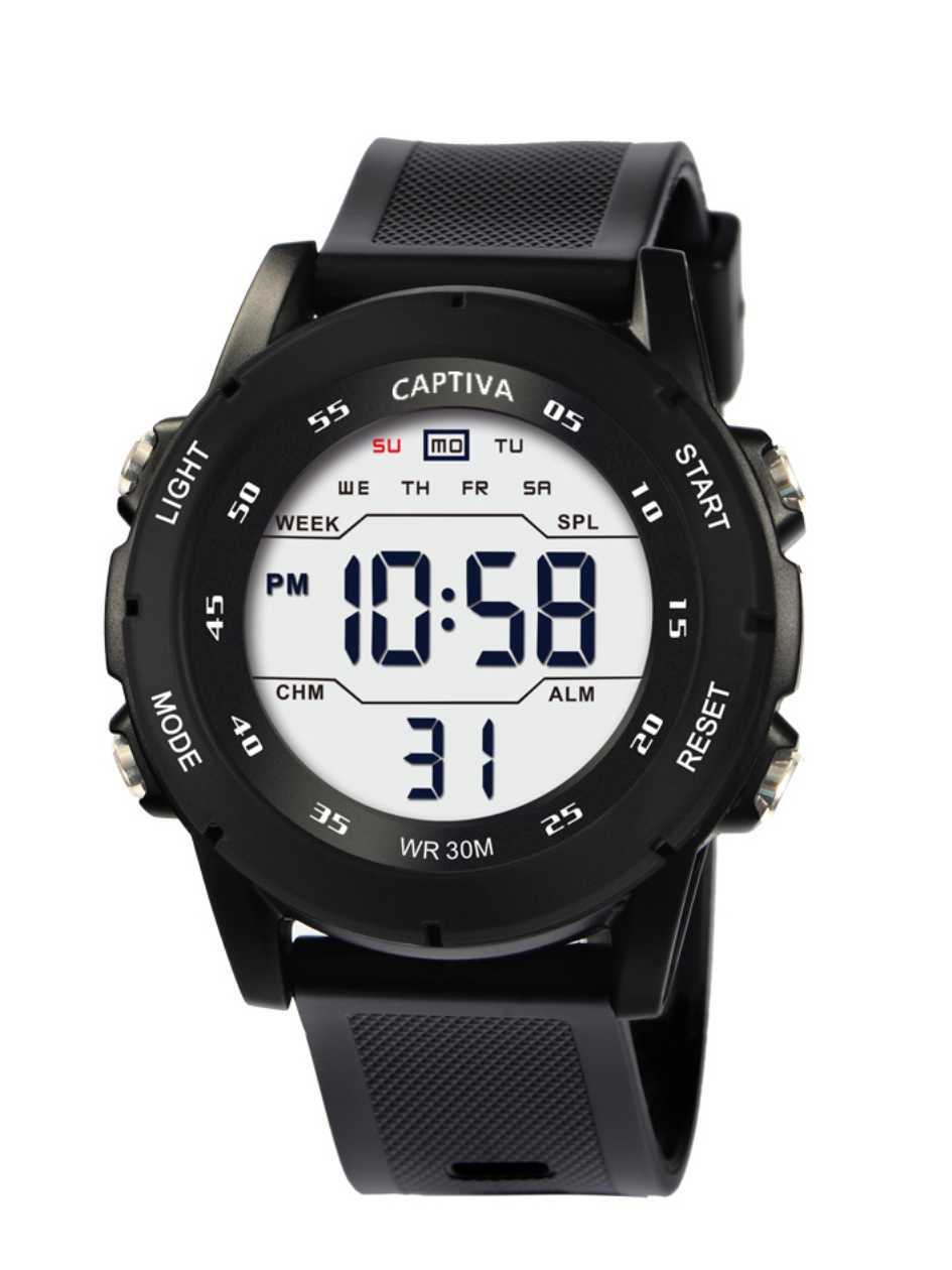 Captiva Digital 3 Atm Suya Dayanıklı Işık+Alarm+Kronometre+Takvim