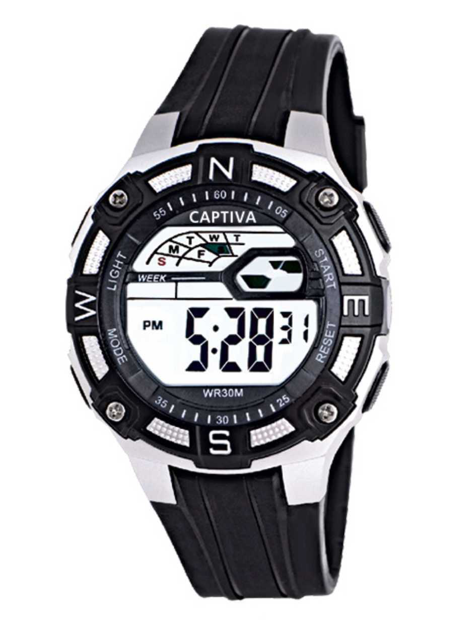 Captiva Digital 30 mt Suya Dayanıklı Işıklı Alarmlı Kronometreli 