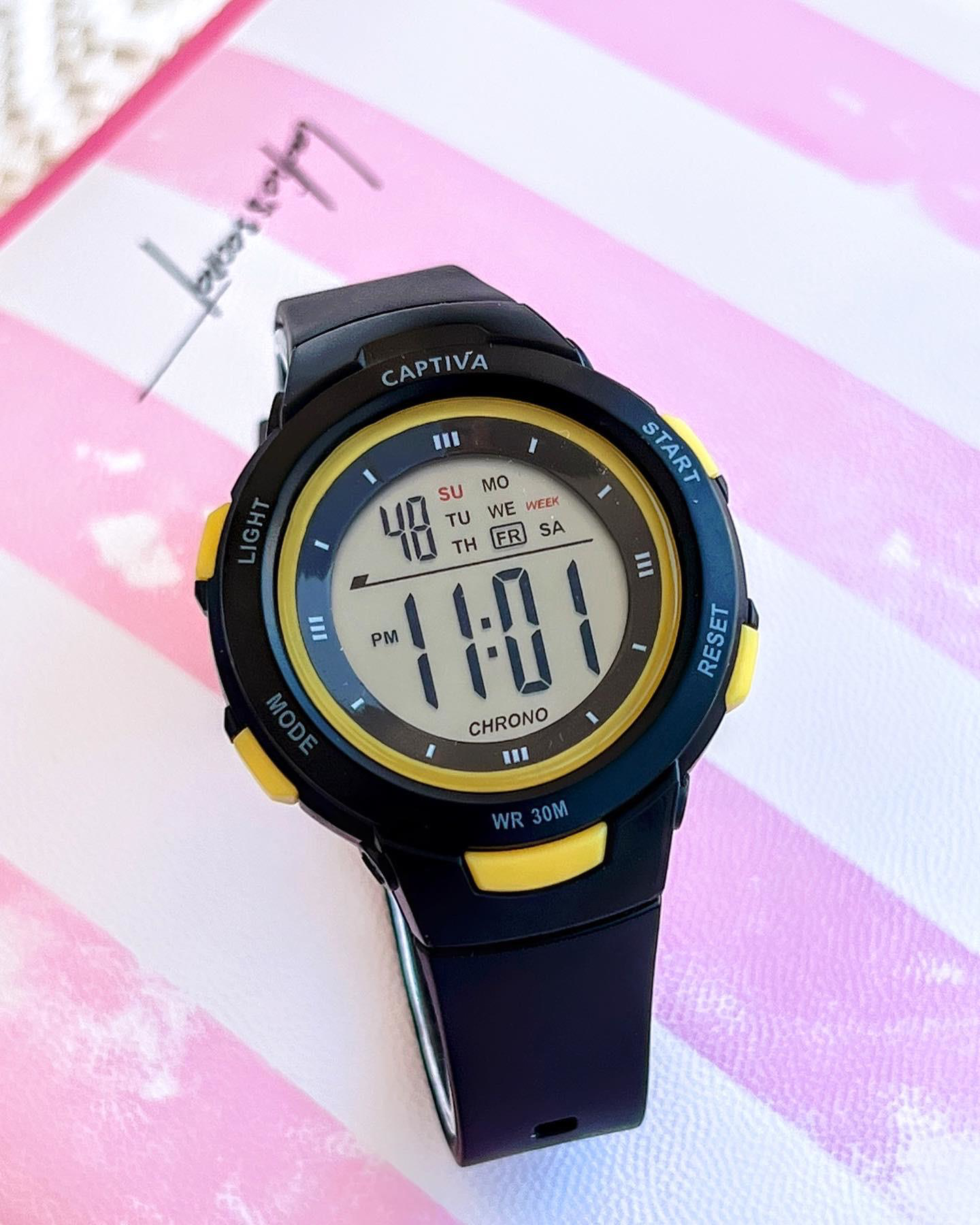 Captiva Diğital 30 mt Suya Dayanıklı Alarm-Kronometre-Takvim-aydı