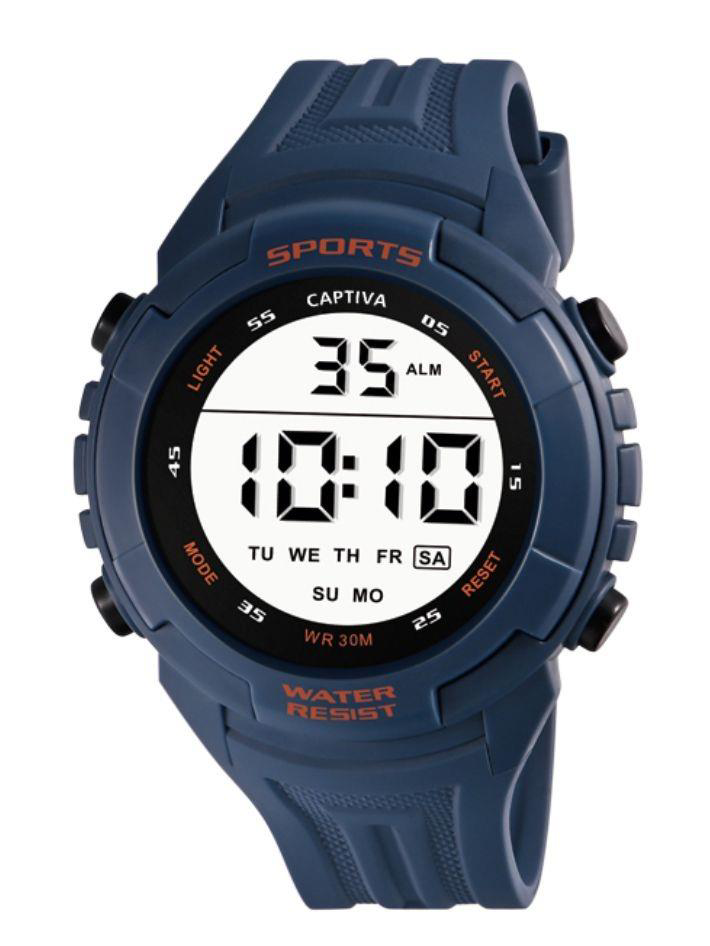 Captiva Digital 30 mt Suya Dayanıklı Alarm&Kronometre&Aydınlatma 