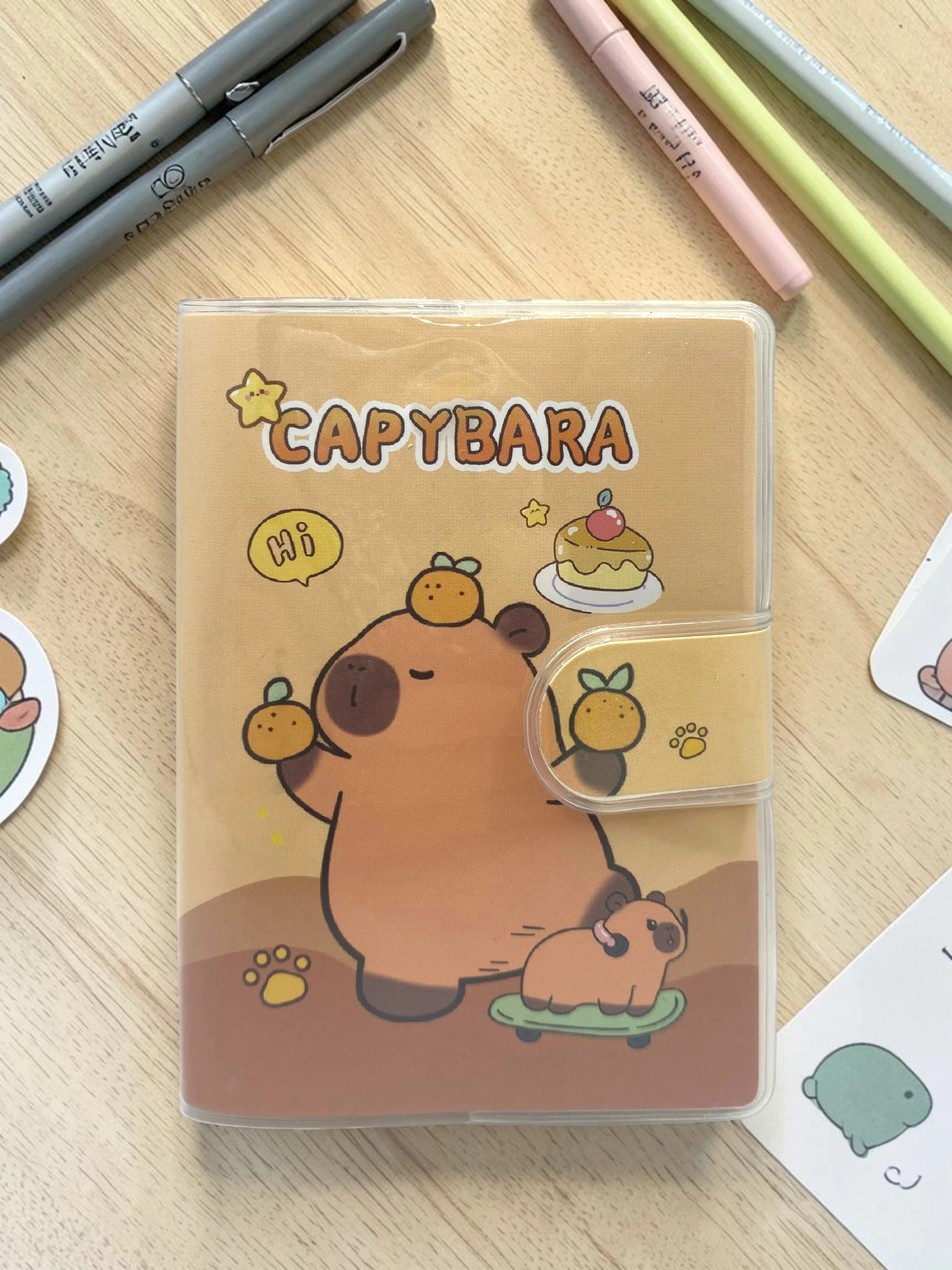 Capybara A7 Not Defteri , Çıt Çıtlı Cep Defteri - Kaykaylı Capyba