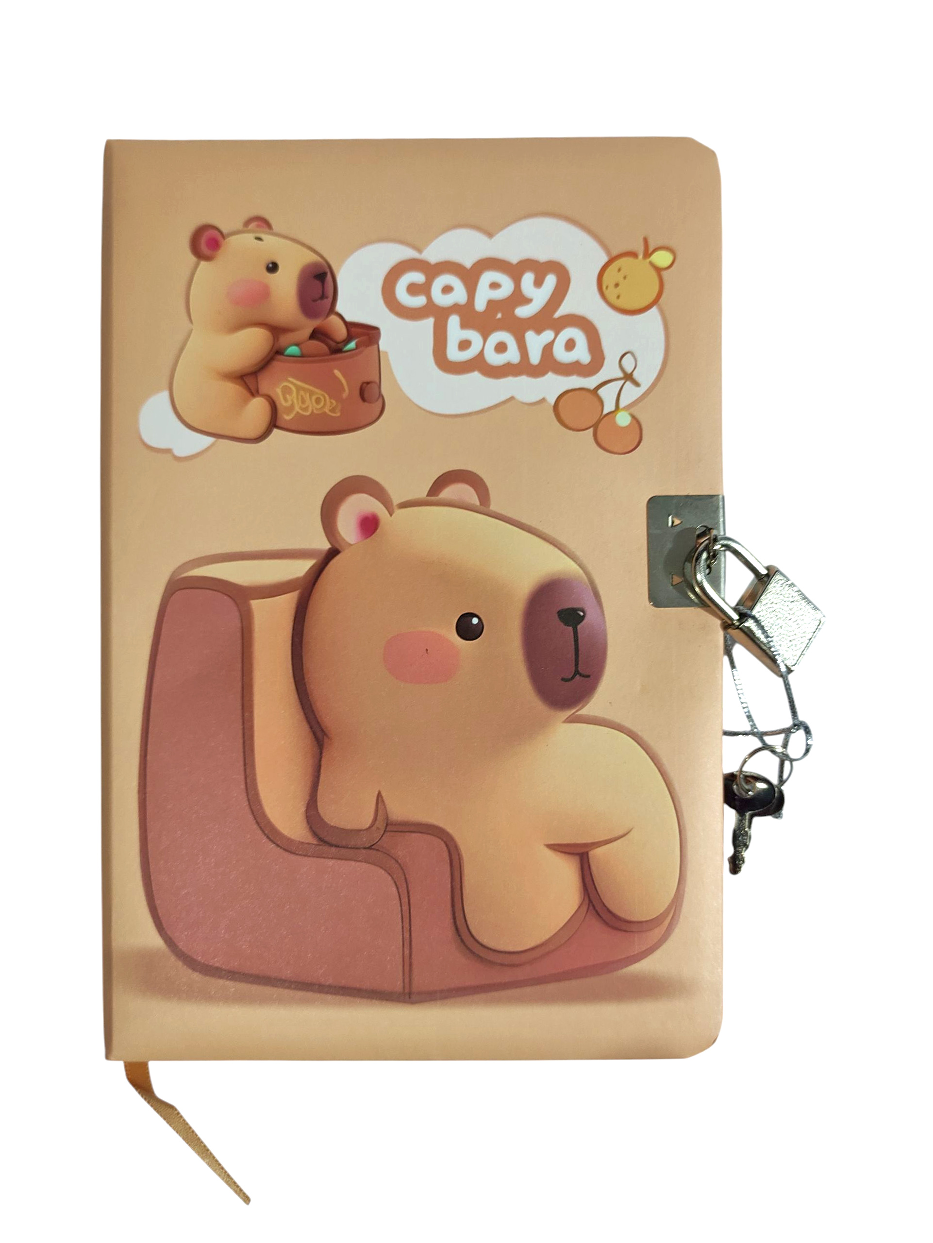 Capybara Hatıra Defteri (Günlük) Kilitli Defter 80 yaprak - Miski Capybara Hatıra Defteri (Günlük) Kilitli Defter 80 yaprak - Miski