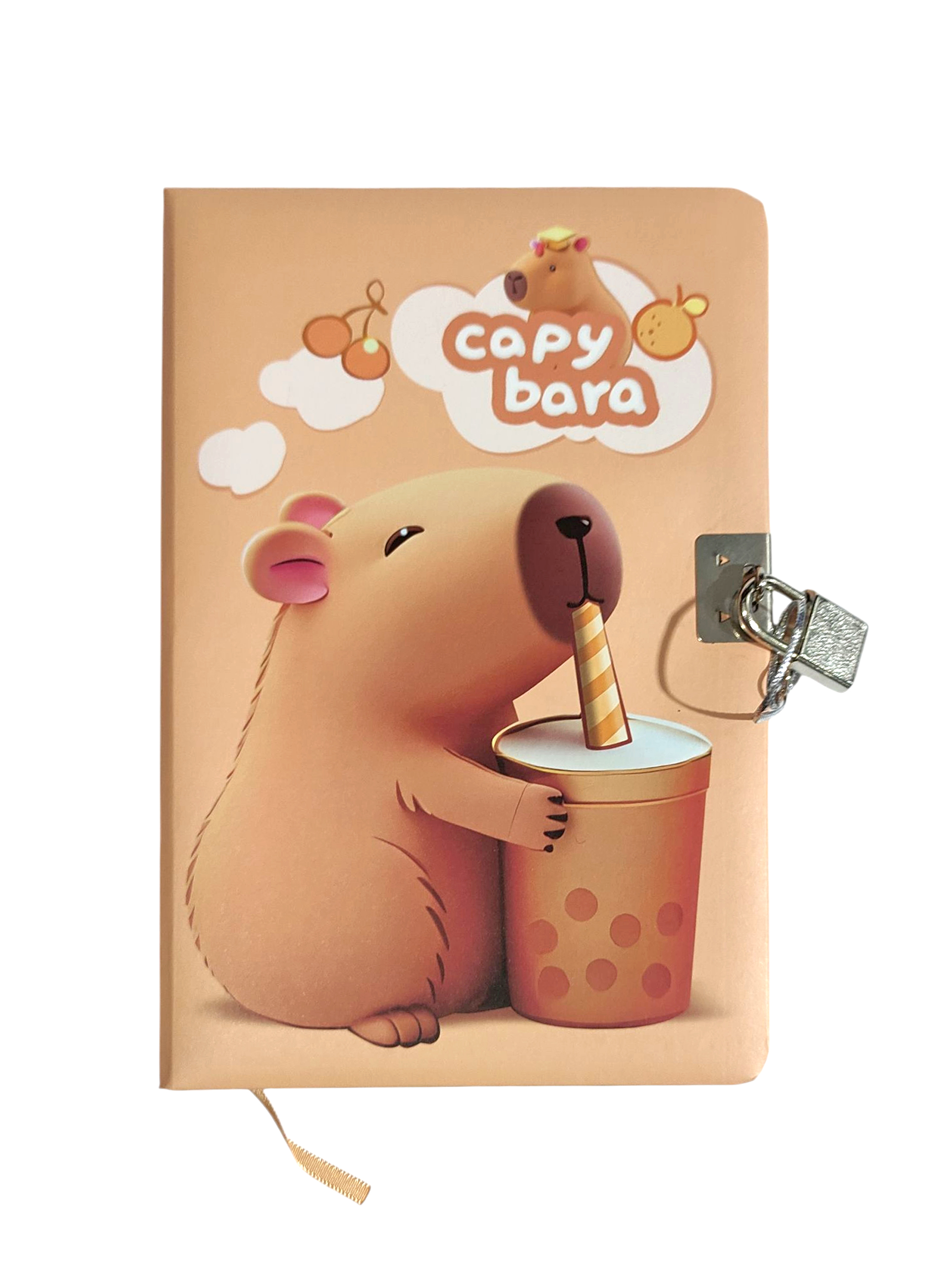 Capybara Hatıra Defteri (Günlük) Kilitli Defter 80 yaprak - Bubbl